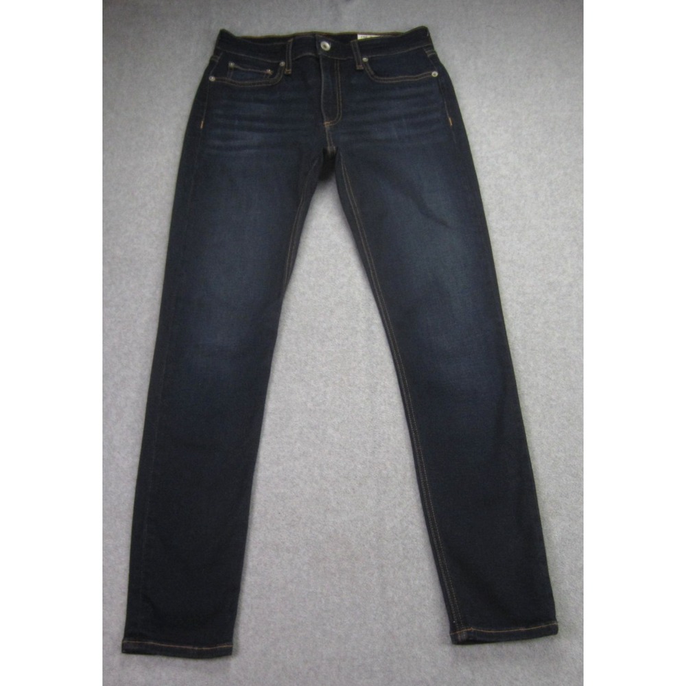Rag &‎ Bone Womens 27 Cate Mid Rise Ankle Skinny Jeans Dark Wash Denim Blue